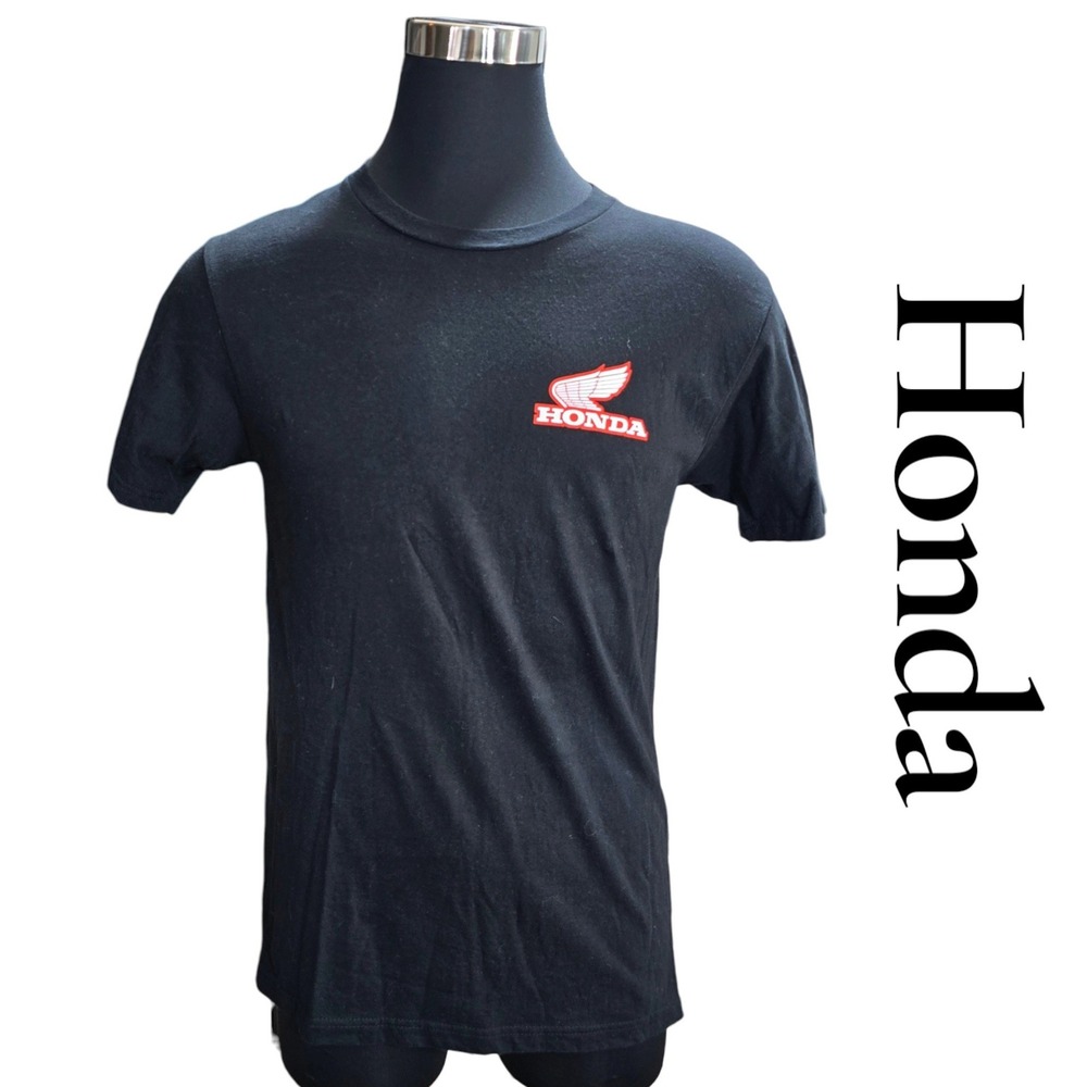 Honda Racing Team T Shirt Mens Medium Black Cotton JT Racing USA HRC Graphic Tee